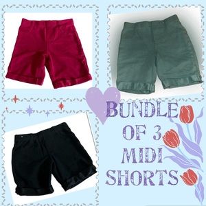 Olive Green Midi Short ✨